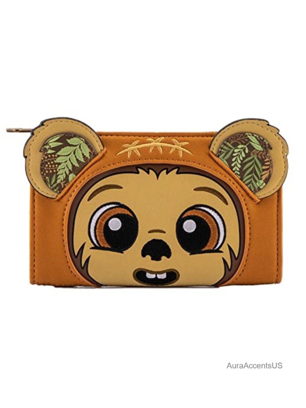 Star Wars Wicket Ewok Cosplay Faux Leather Wallet Snap Closure